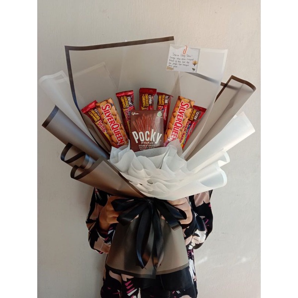 buket coklat silverqueen+snack