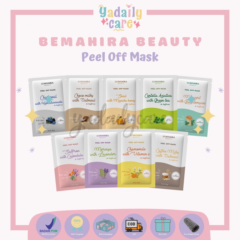 [FREE GIFT] [RESMI] PEEL OFF MASK WITH SAFFRON BY BEMAHIRA BEAUTY BPOM