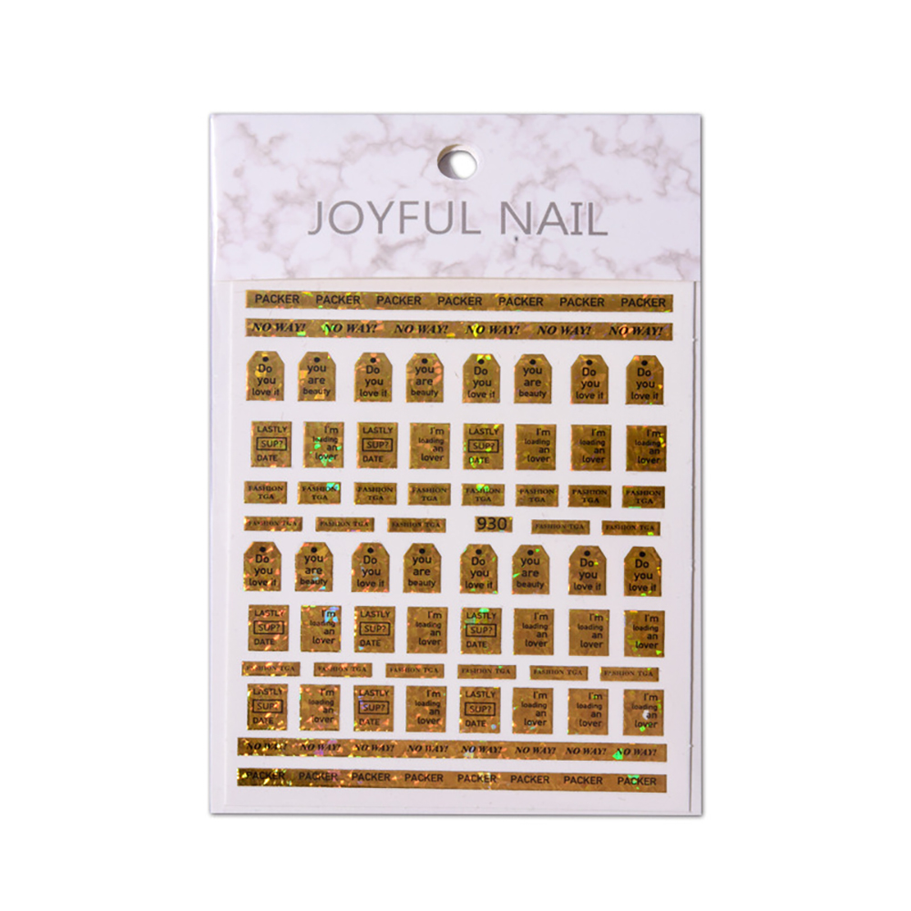 Mxbeauty Stiker Kuku 3d Diy Dengan Glitter Untuk Nail Art