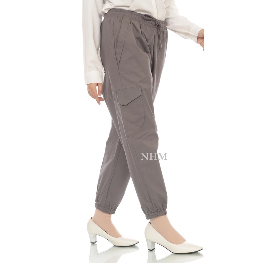 NHM Celana Cargo Jumbo Stretch, Cargo Joger Boyfriend Pants