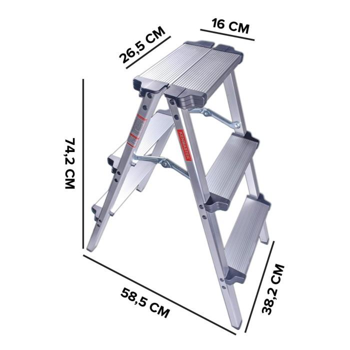 Tangga Tangga Lipat Aluminium 3 Step Ladder