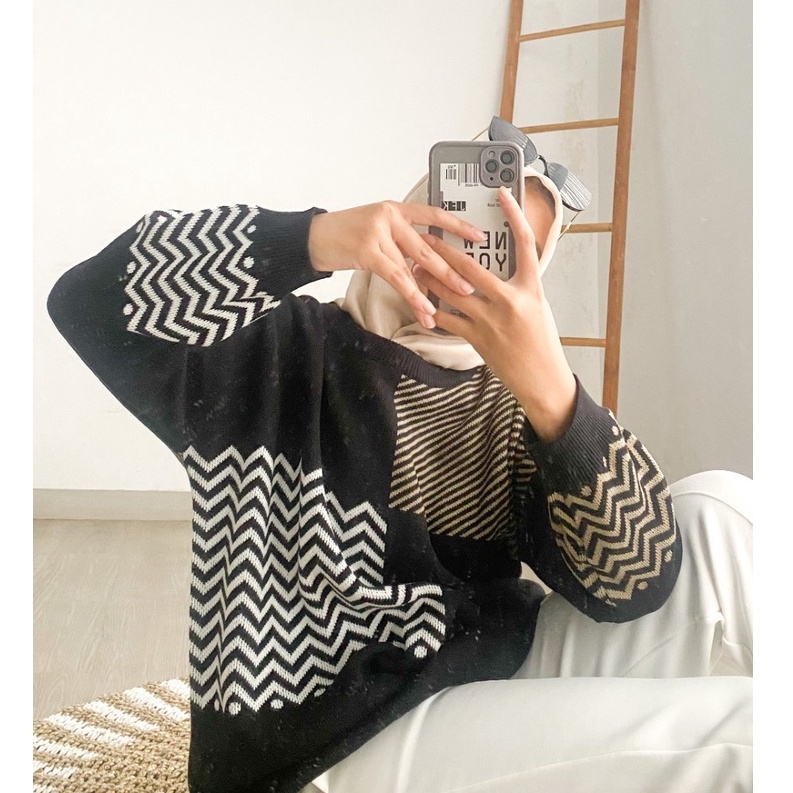 ZILLIA SWEATER OVERSIZE - sweater rajut / sweater murah / sweater rajut oversize