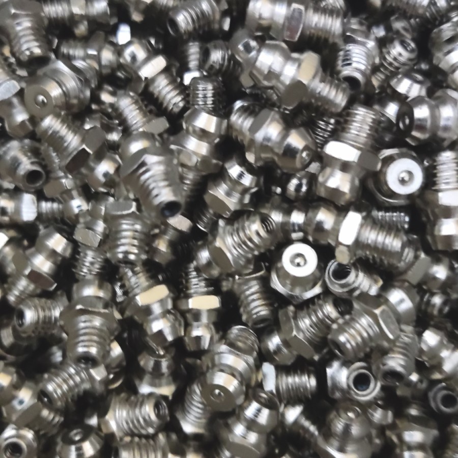 NEPEL NIPPLE /fitting selang  /nepel gemuk GREASE M6 X 1 6MM - M6 LURUS