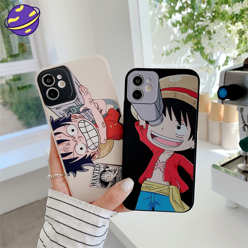 One Piece Luffy Mobile Phone Case Popular Style for IPhone 6 6s 7 8 Plus X Xs 11 12 Pro Max Personalized Lens Protection Cover