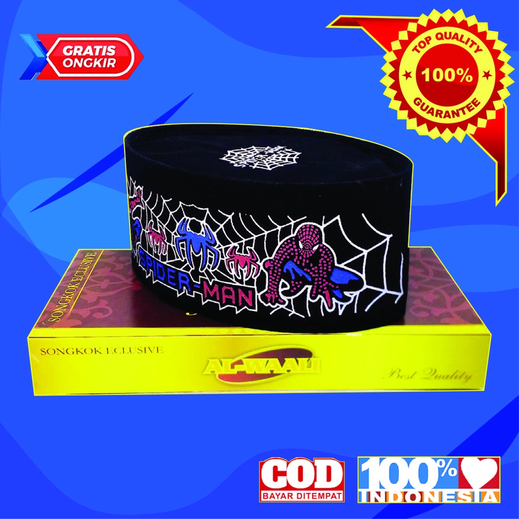 PECI HITAM-PECI, SONGKOK HITAM, SONGKOK, PECI HITAM POLOS, PECI NU, PECI ANAK KARAKTER, PECI ANAK