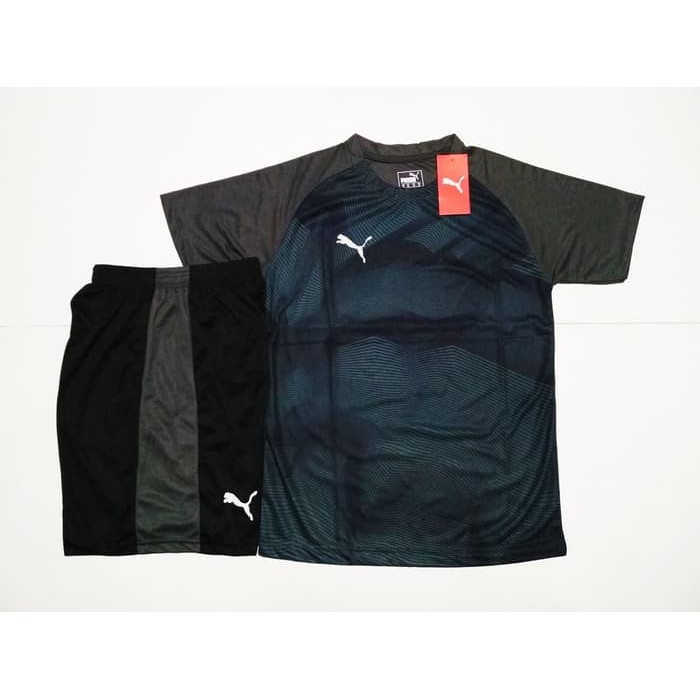 Olahraga Setelan Jersey Bola / Futsal (Cocok Untuk Kaos Tim) PM10 GREY BLACK