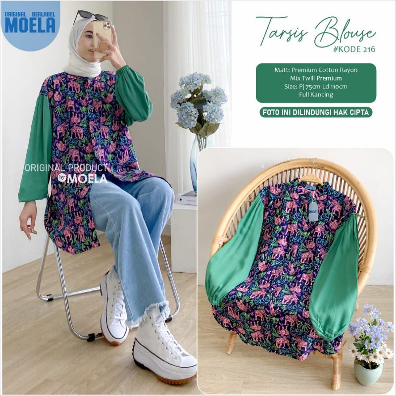 TARSIS BLOUSE LD 110cm // ATASAN WANITA ORIGINAL BERLABEL // BY MOELA-216