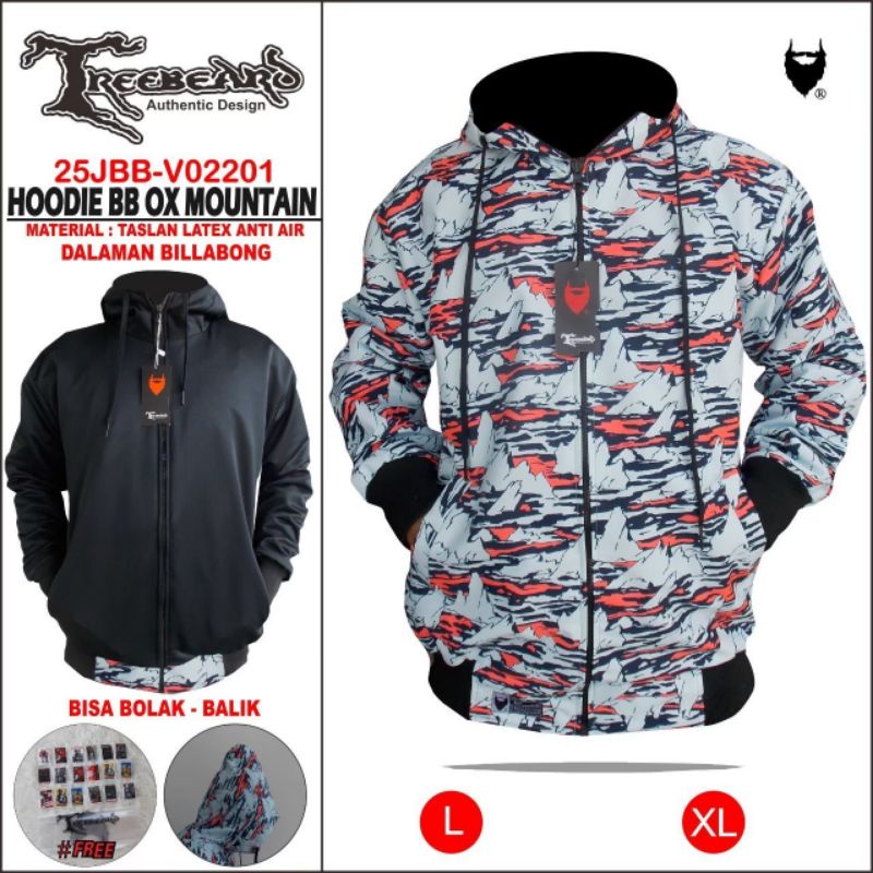 Jaket BB Pria / Jaket Outdoor Pria Gunung Anti Air Bolak Balik Taslan Original Treebeard