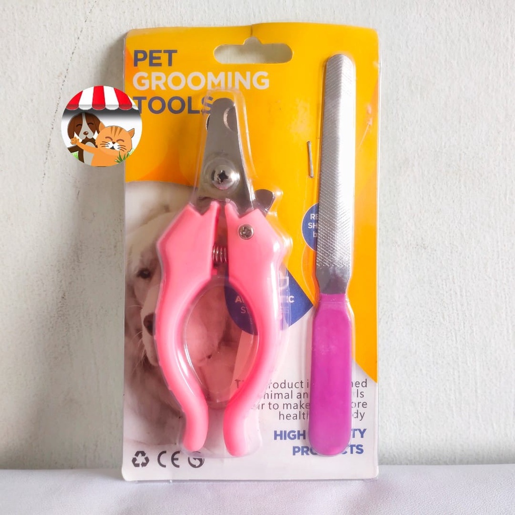 Gunting Kuku + Kikir Kucing Anjing Kelinci Pet Grooming Tools