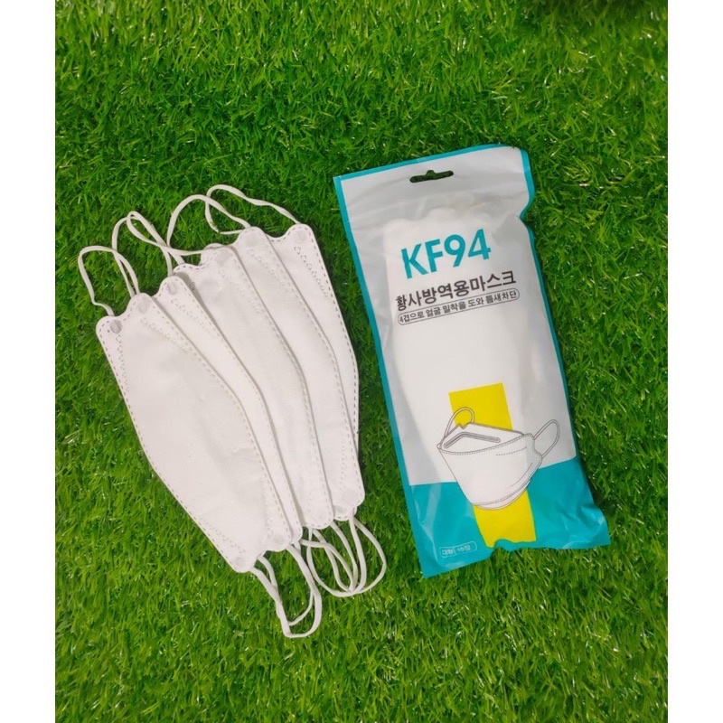 MASKER KF94 4PLY KOREA ZIPLOCK ISI 10PCS / MASKER KF94 HITAM PUTIH