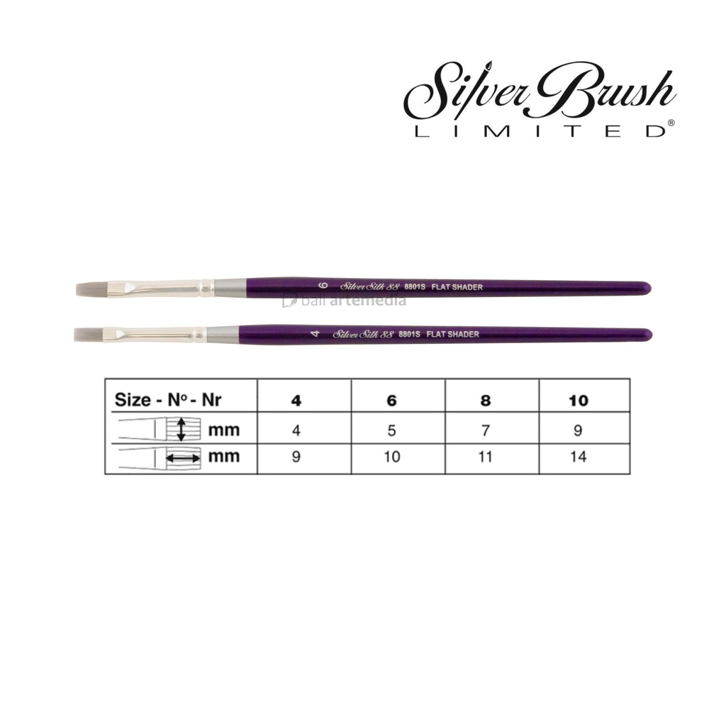 Silver Brush Silk 88 - Flat Shader 8801S