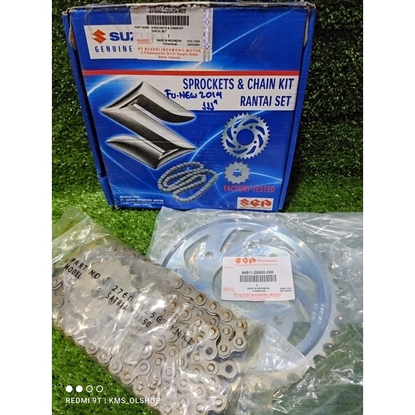 Gearset Girset Paket Gear Gir Rantai Set SUZUKI Satria FU New 150 2014 Original SGP 27000-25G70-KIT