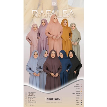 RIHAIA | Rafalea Rafalia Rafelia Basic Dress Set Khimar / Jilbab Laser by Kyra Daily Wear