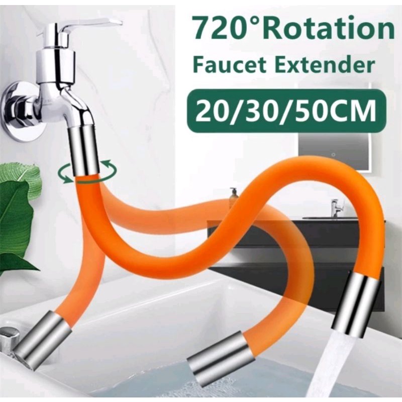 SAMBUNGAN KRAN AIR FLEKSIBEL SELANG SILIKON 360 DERAJAT