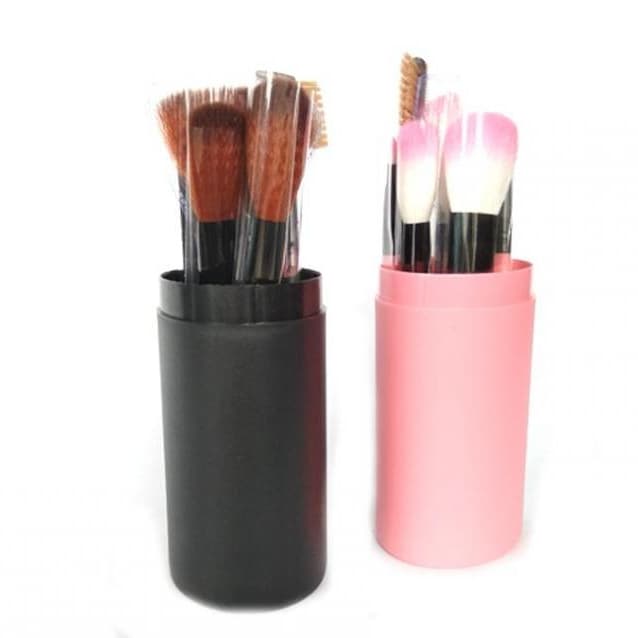 make up brush 12 set in tube/ kuas rias make up 12 set