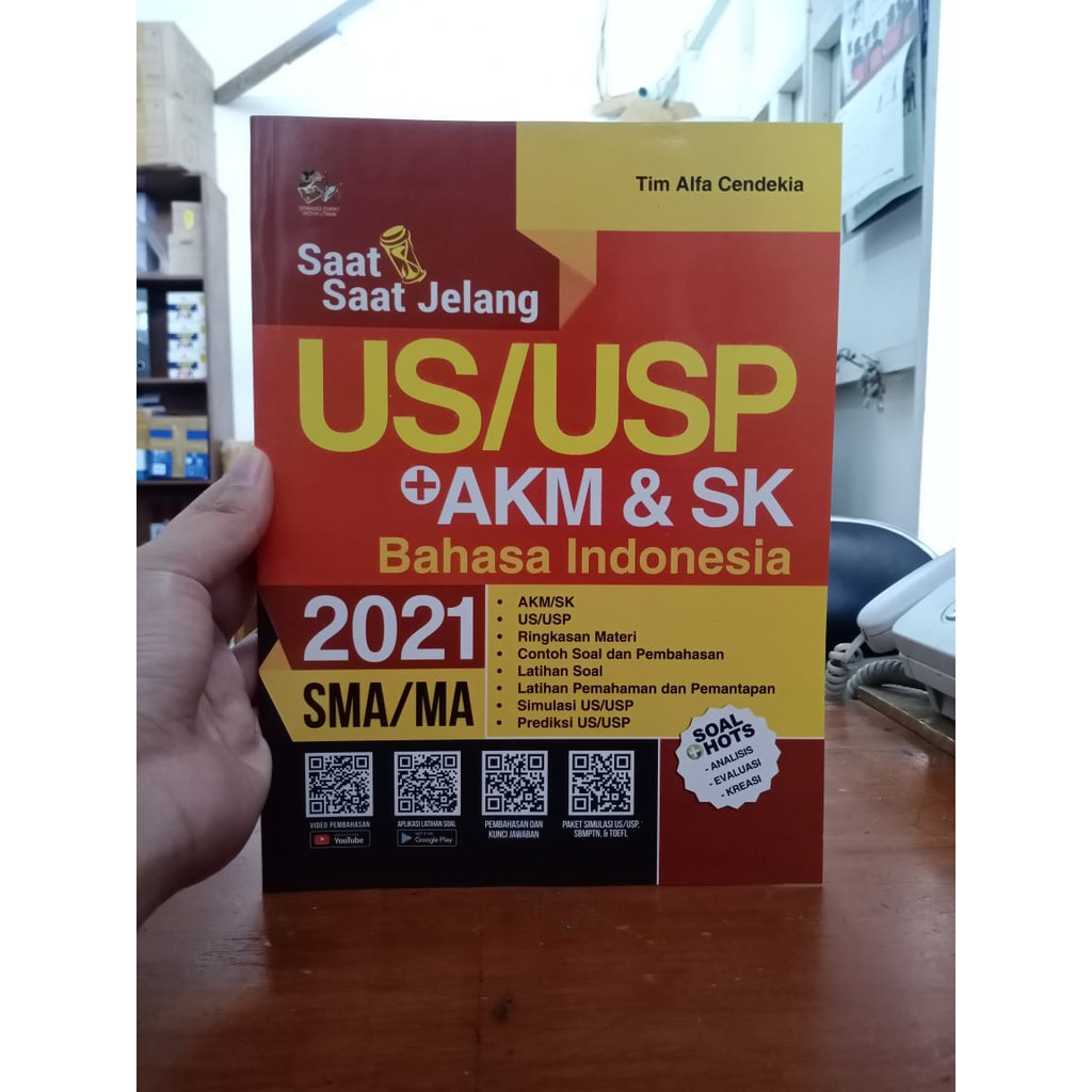 BUKU US AKM BAHASA INDONESIA SMA 2021 / BUKU SAAT SAAT JELANG US USP - AKM & SK BAHASA INDONESIA SMA