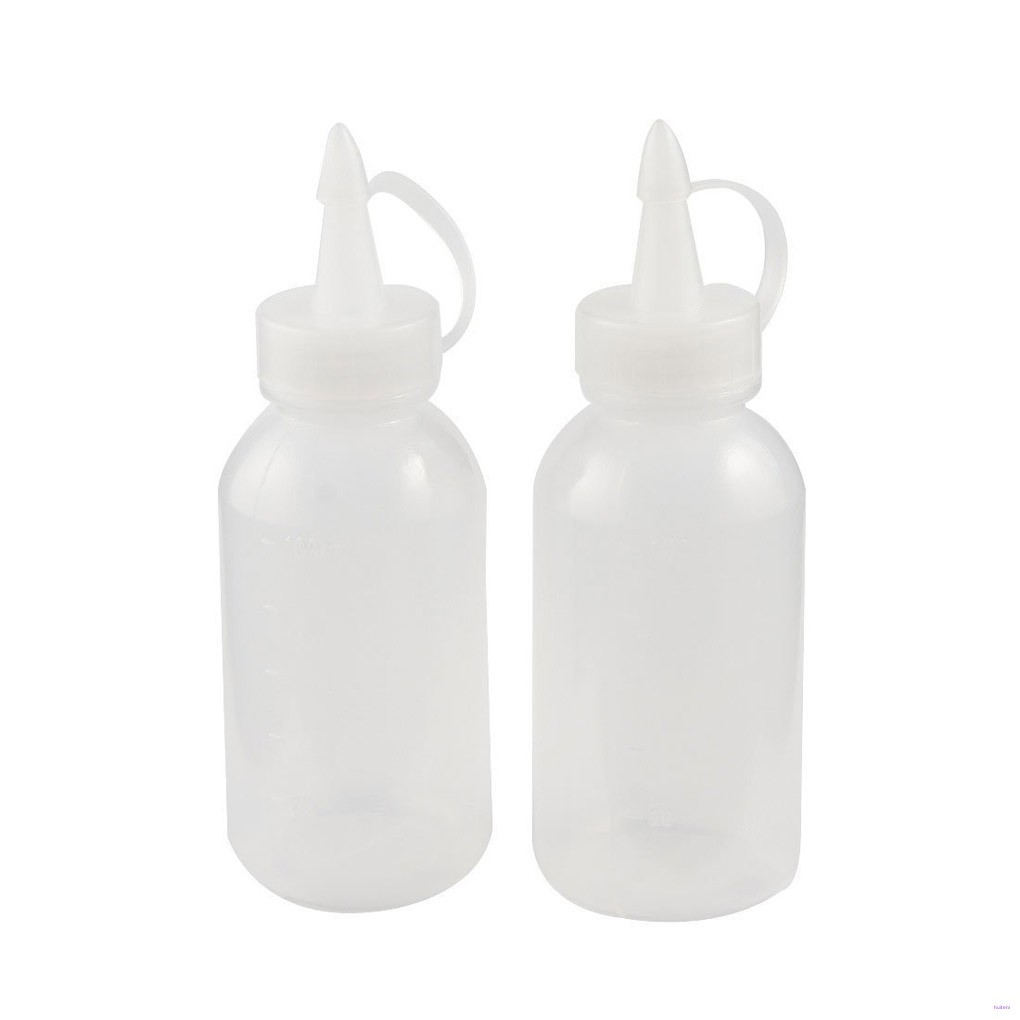 [READY STOCK] 2pcs 100ML Plastic Sauce Squeezer Bottle Dispensing Bouteille