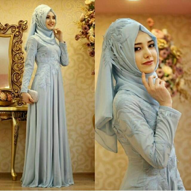 LONGDRESS MUSLIM / KEBAYA PESTA / LONGDRESS MEWAH / BAJU UNDANGAN / GAUN PESTA / GAUN MUSLIM MODERN