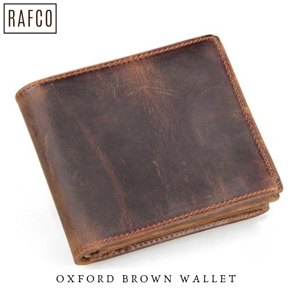 [KULIT ASLI] Dompet Kulit Pria Vintage Oil Wax Cowhide