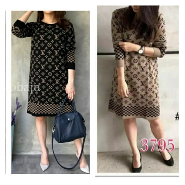 DRES RAJUT LV/DRES IMPORT/DRESS WANITA