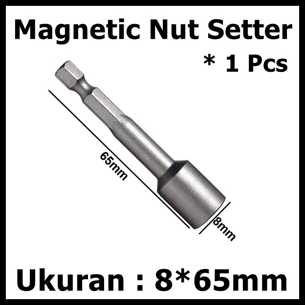 MANGNETIC NUT SETTER 1/4 x 8MM x 65MM MATA BOR ROOFING