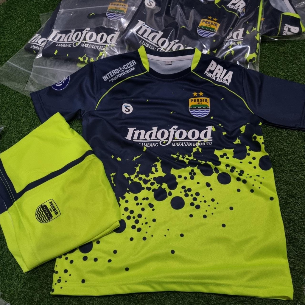 SETELAN JERSEY PERSIB ANAK/KIDS AWAY 3RD BISA CUSTOM NAMA KUALITAS GRADE ORI LOGO TIMBUL JERSEY ANAK