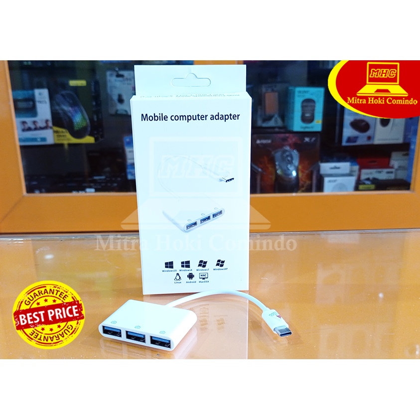 USB HUB Type C to USB 3-port USB PORT Murah