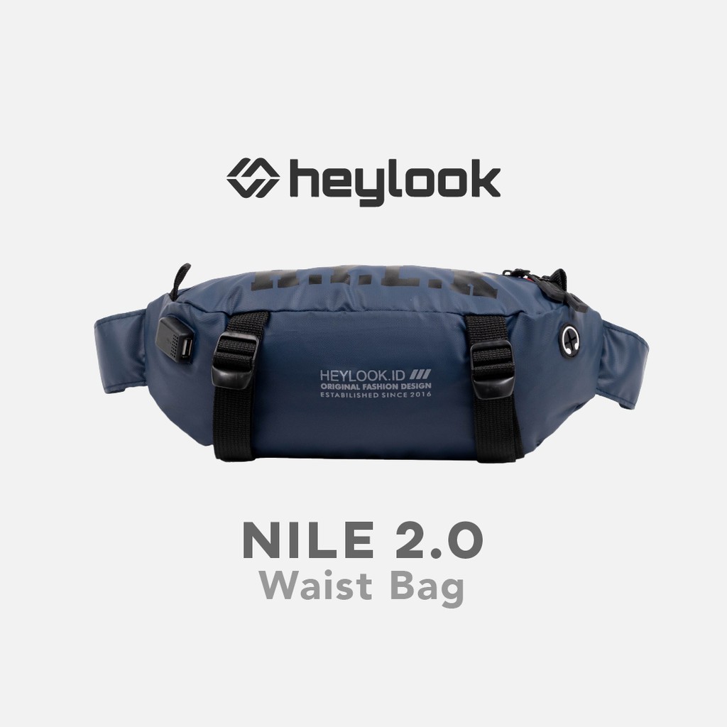Tas Selempang Pria Waist Bag Sepeda Nile 2.0 Waterproof Waistbag Gowes Distro Anti Air HEYLOOK Offic