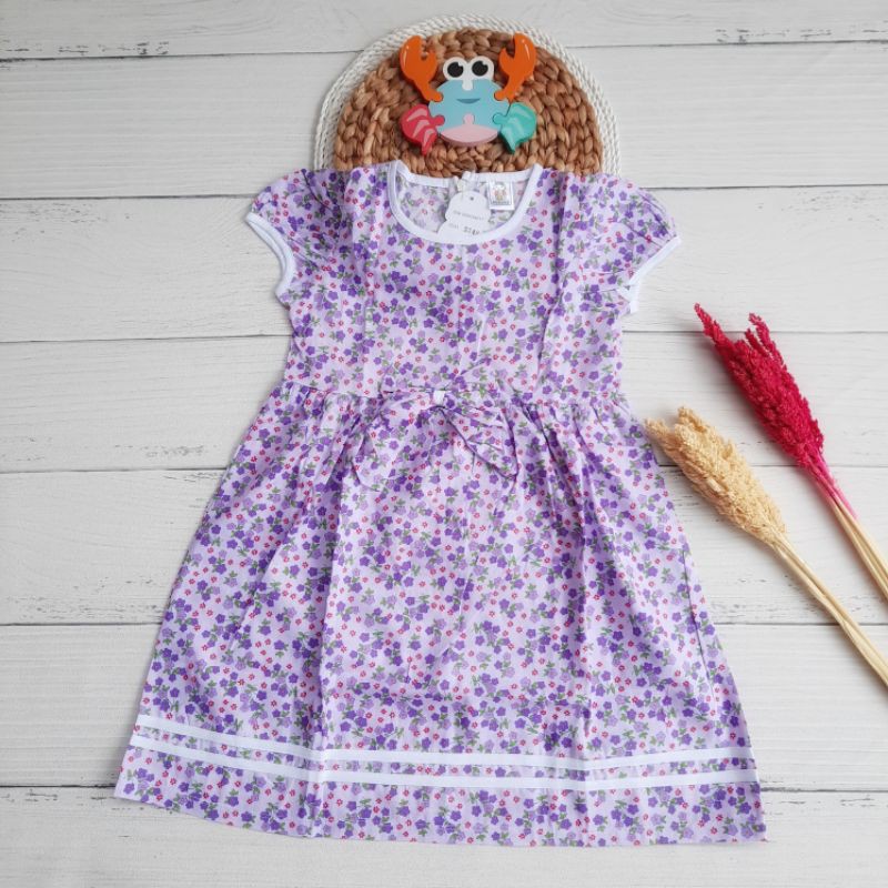 BAJU ANAK PEREMPUAN DRESS ANAK CEWEK MOTIF BUNGA FLORAL CODE 5748