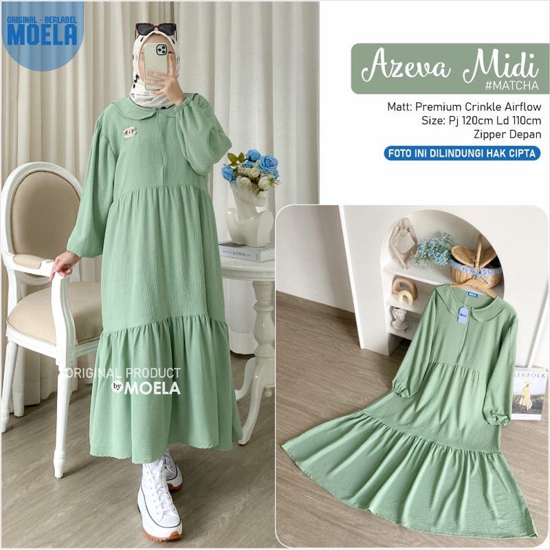 AZEVA MIDI DRESS BY MOELA