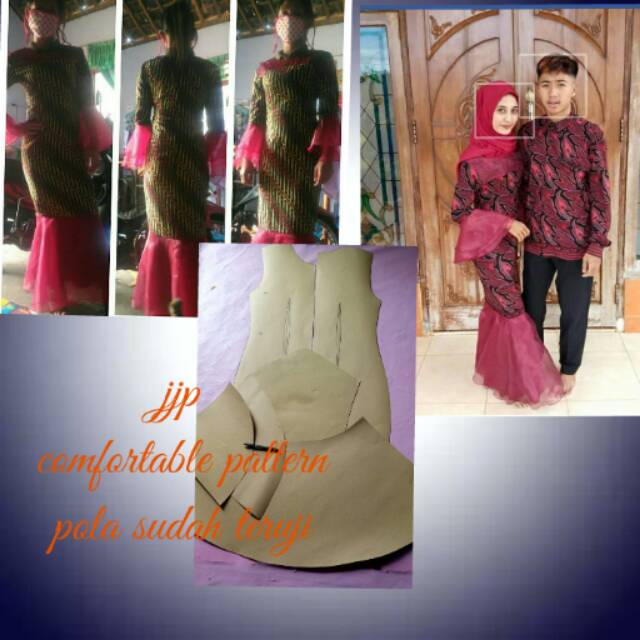 POLA INSTAN /POLA JIPLAK GAMIS DUYUNG/MERMAID/MURAH/MODERN