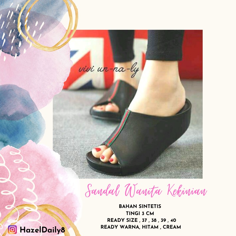 Sandal Sendal Wedges Kondangan Cantik Kekinian Remaja Dewasa Wanita Cewek Kekinian Masa Kini Murah