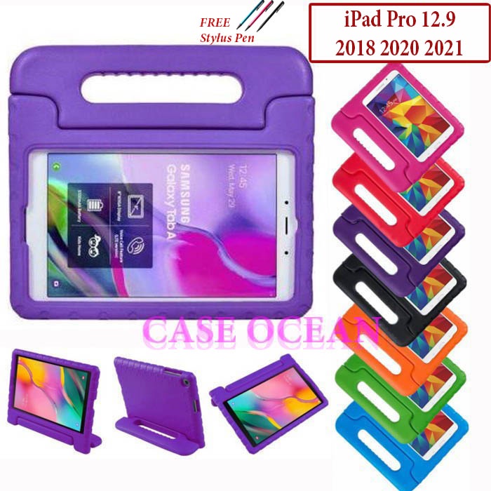 iPad Pro 12.9 2018 2020 2021 Softcase Soft Case Cover Anak Kids Jinjing Standing Stand Casing Kuat b