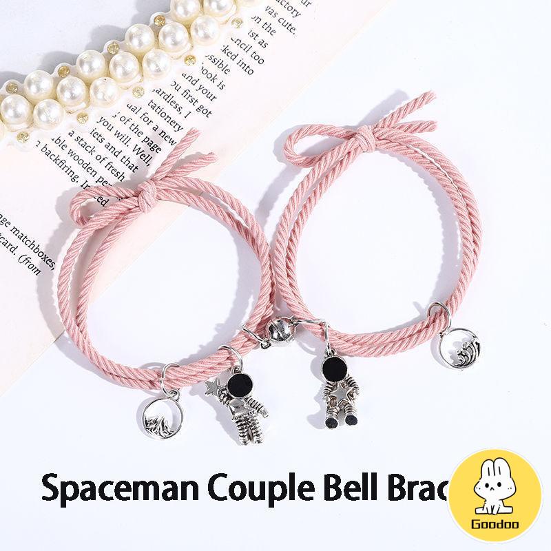 Korea Mahasiswa Astronot Braided Gelang Pasangan Pacar Gelang Perhiasan Kecil Hadiah Ulang Tahun -Doo