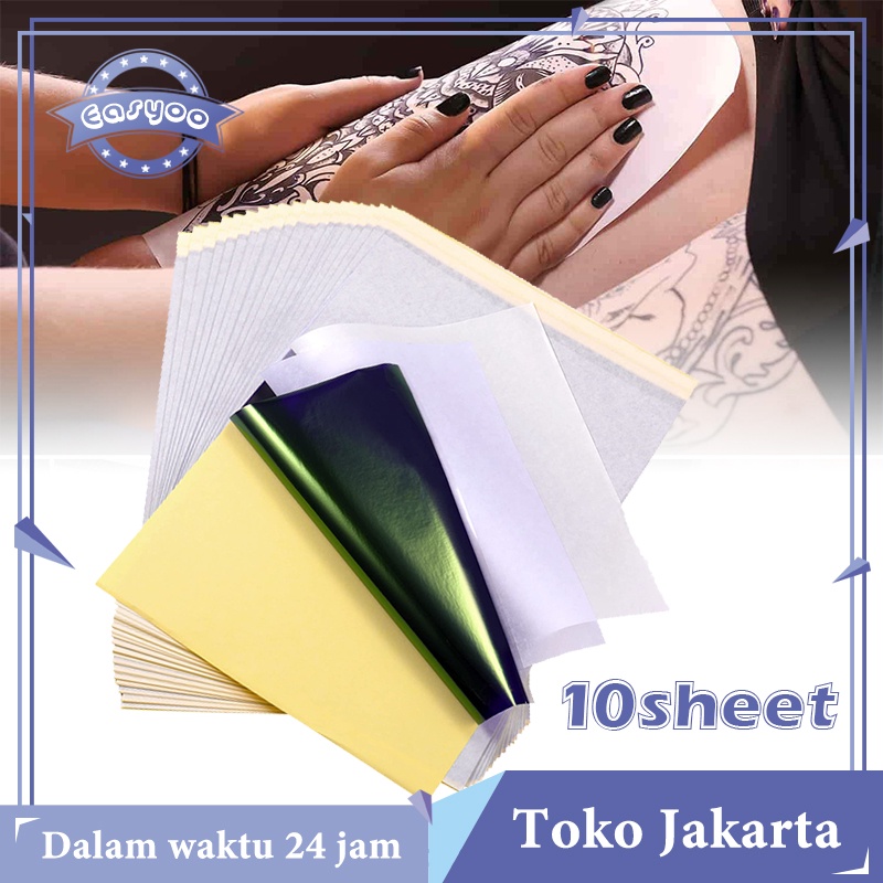 Isi 10 Kertas Transfer Tattoo Kertas Karbon Tatto Lertas Tranfer Tato
