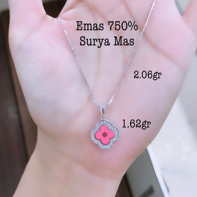 Kalung dan liontin emas 750%
