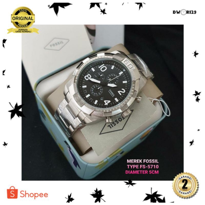 JAM TANGAN PRIA WANITA | RANTAI | KULIT | KARET | MURAH | PRIA F0*sil FS 5710 ORIGINAL