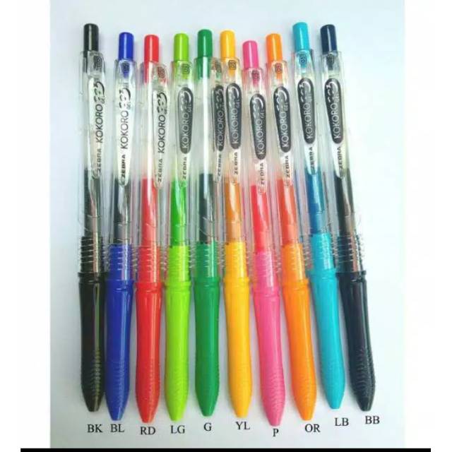 

Pulpen gel kokoro/bolpen zebra gel kokoro 0.5 gel #hitam#Biru