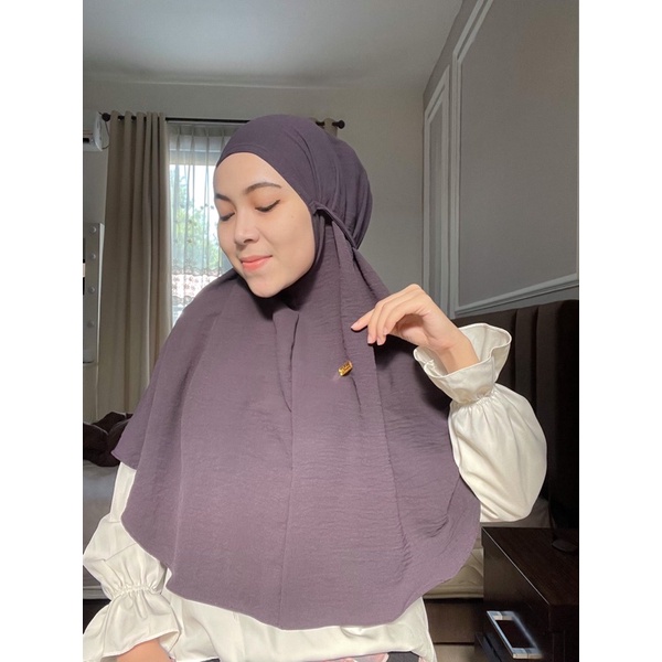 QORY BERGO HIJAB INSTAN ELEGANT bergo instan crinkle airflow kerudung bergo maryam