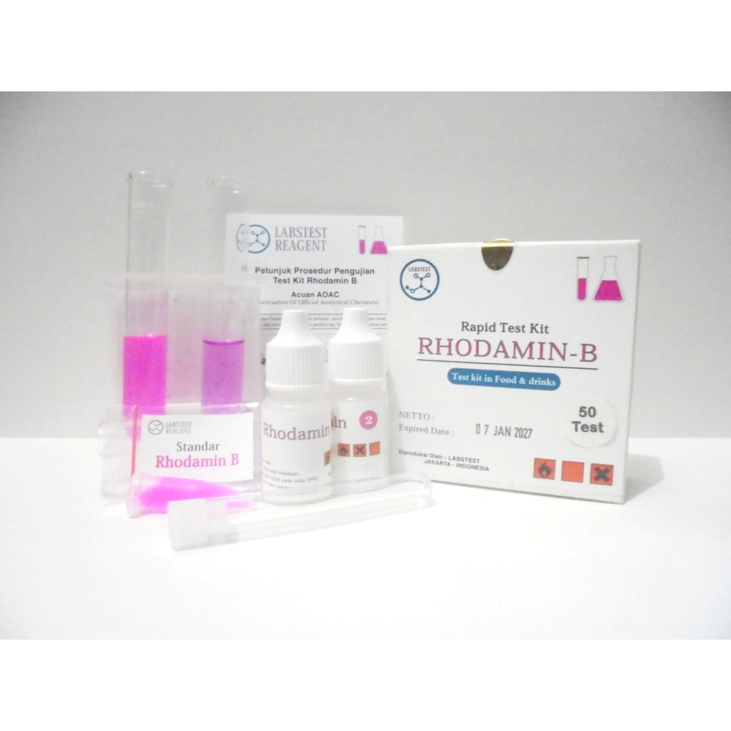 Alat Uji Pewarna Rhodamin-B, Test Kit Rhodamine B Rapid Test