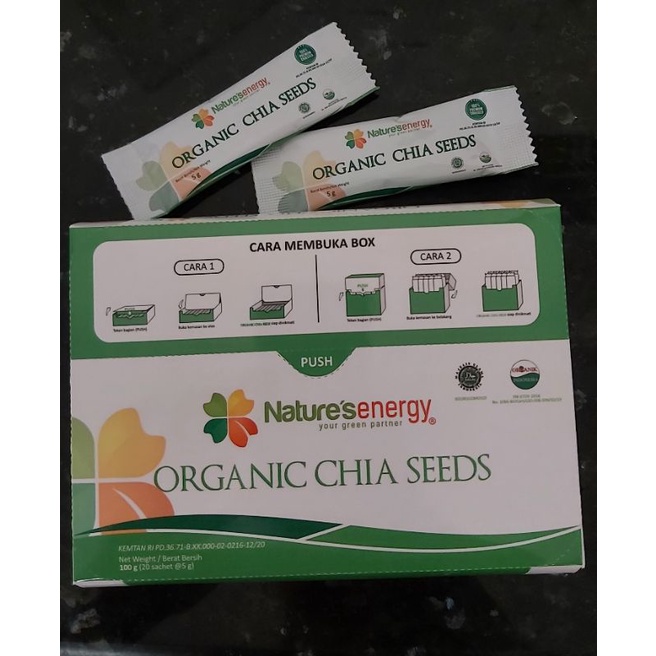 

Nature's Energy Organic Black Chia Seed 1 Box 20 Sachet @5gr