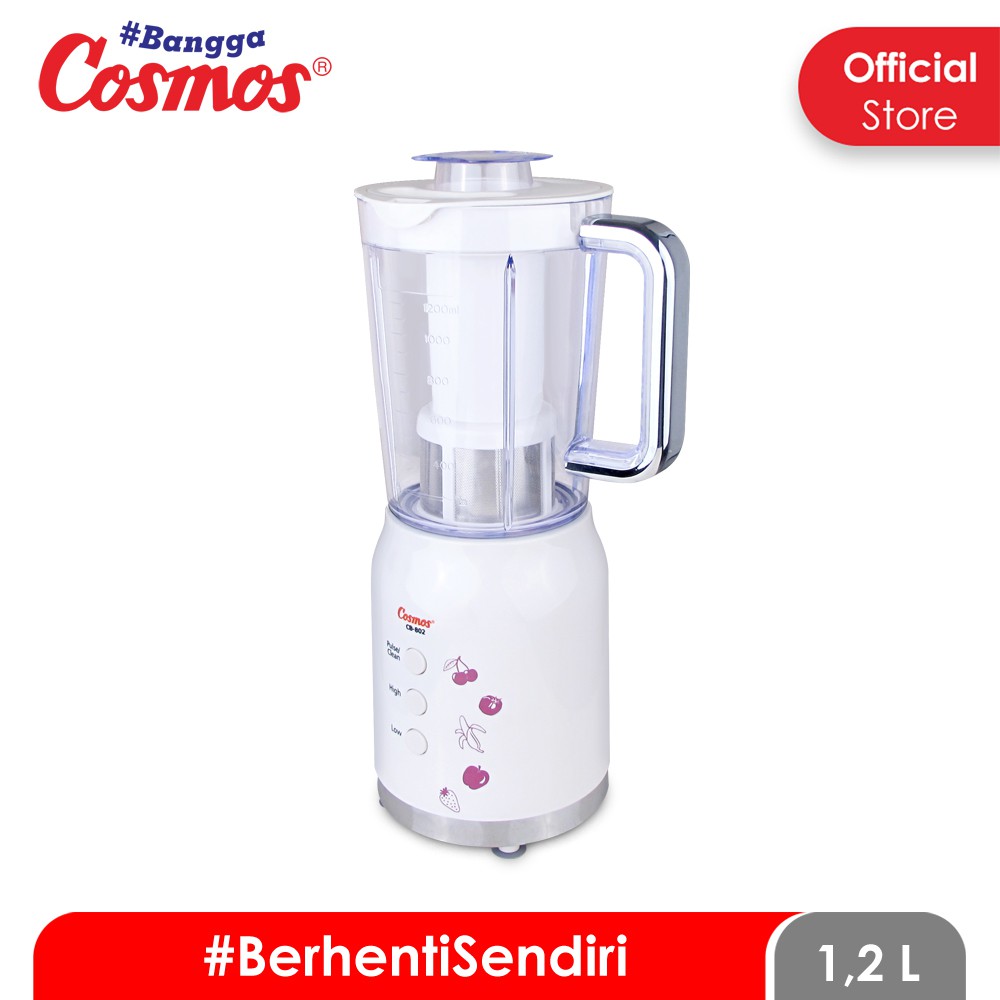 [ Cosmos ] Blender Plastik Cosmos CB 802 Blenz - 4 in 1 - Automatic Stop. 1.2L