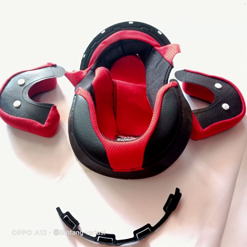 busa helm kyt DJmaru kancing plastik satuset kain atas dan busa pipi