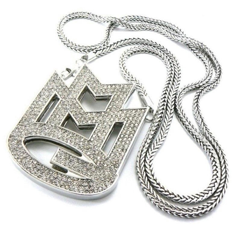 Kalung Liontin Bentuk Hewan Geometris Gaya Hip Hop Untuk Pria