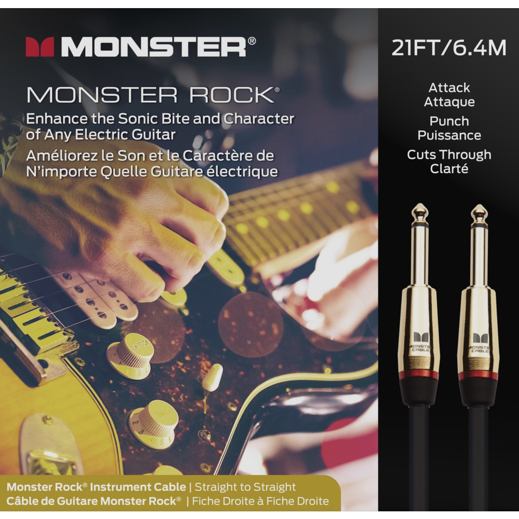 Monster Prolink Rock Instrument Cable 21 ft Straight to Straight