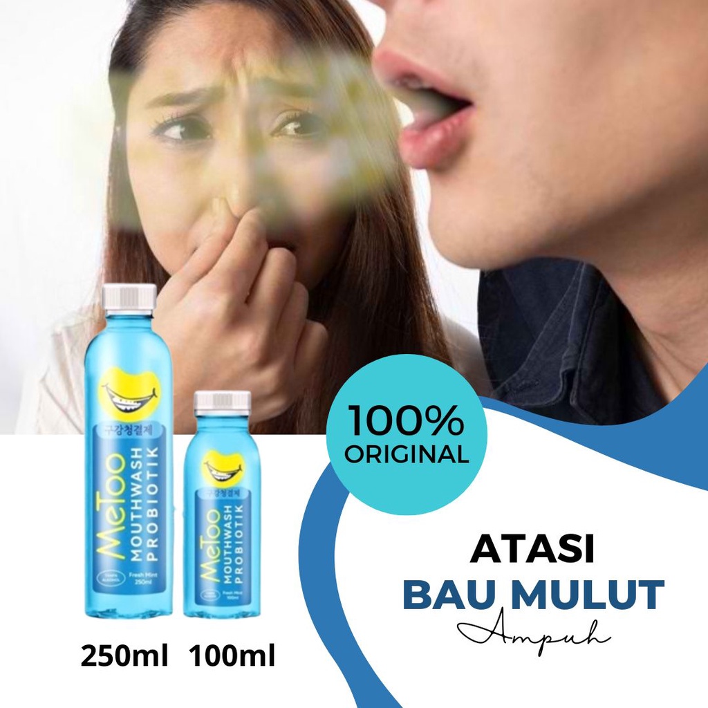 Jual Obat Kumur Penghilang Bau Mulut Permanen Metoo Mouthwash Pembersih Plak Gigi Obat Kumur