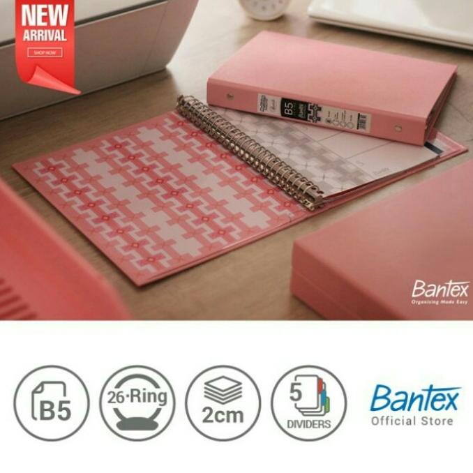 

Office & Stationery | Document Organizer | Multiring Binder B5 - Musky Pink 26 Ring - 25 Mm Merk Bantex 1336.74 | Best Seller