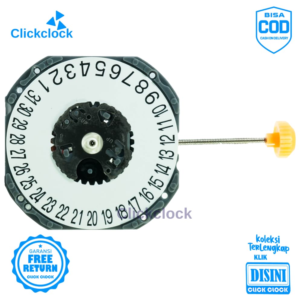 Mesin Jam Tangan Tanggal Quartz Watch Movement VJ 42-3 Tgl Diangka 3 Original Tanggal