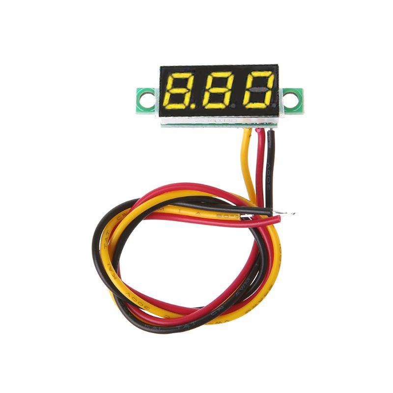 Btsg Pengukur Tegangan 3kabel 0.28 &quot;Untuk Dc0~100V Digital Voltmeter Gauge Tester LED Display Panel Mount Mobil Motor