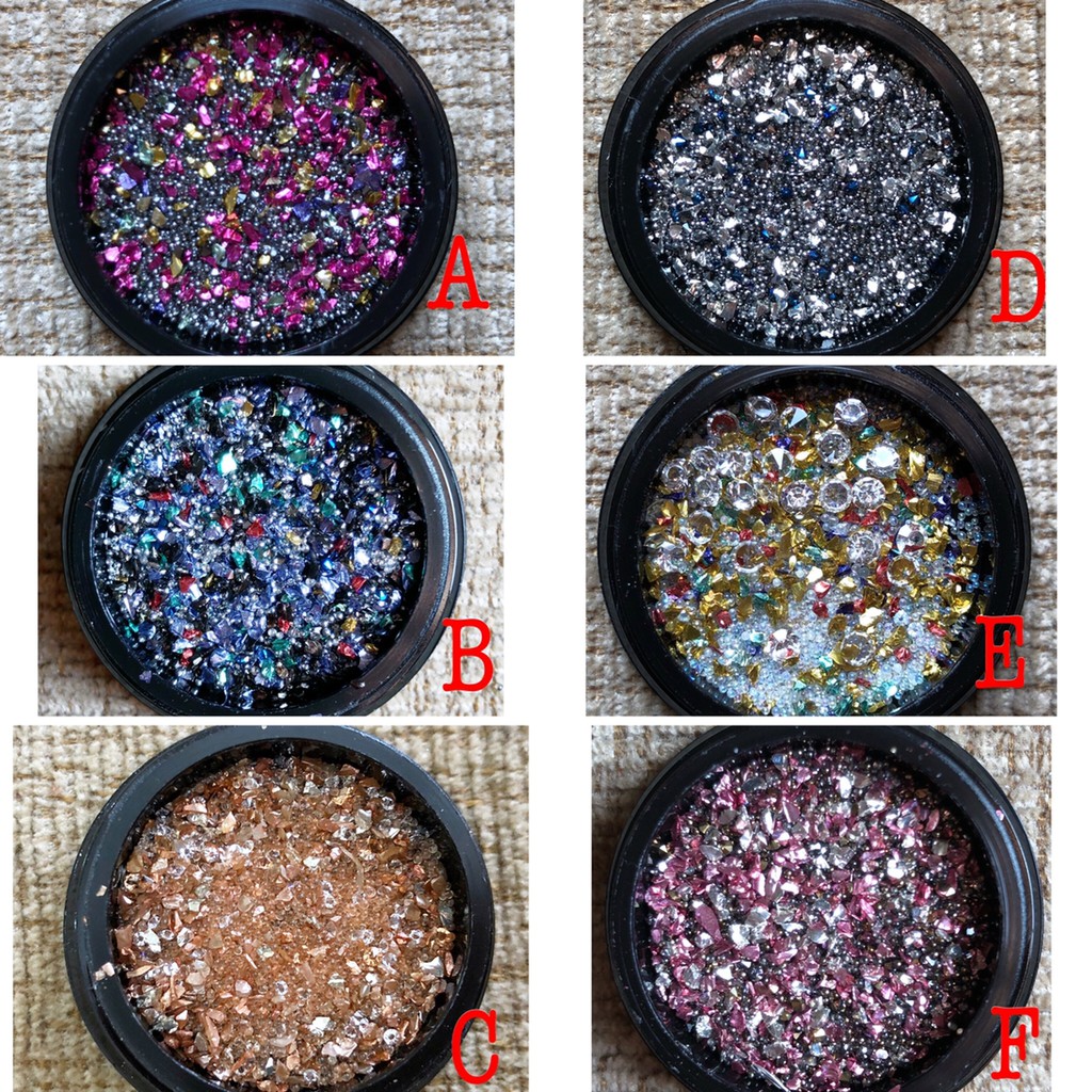 Swarovski pixie edges jar hiasan nailart pearl pixie stud nail gel Produk Good Quality